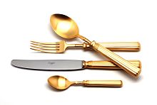 Набор столовых приборов 9172-72 LINE GOLD матовый, из 72 предметов