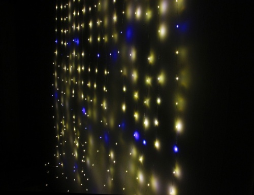 Световой занавес "Роса" мерцающий, статичных и мигающих мини LED-огней (20% флеш), SNOWHOUSE фото 4