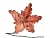 Пуансеттия "Бархатистая" на клипсе, розовая с золотым, 28 см, Goodwill