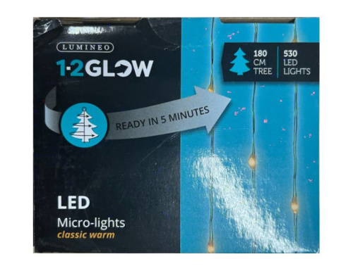 Ярусная гирлянда на елку 180 см Easy Light - Роса, 500 теплых белых LED-огня, серебряная проволока, IP44, Kaemingk фото 4