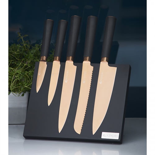 Набор из 5 ножей и подставки Titan Copper фото 2
