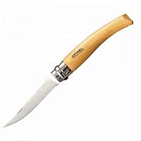 Нож филейный Opinel №8, рукоять из дерева бука