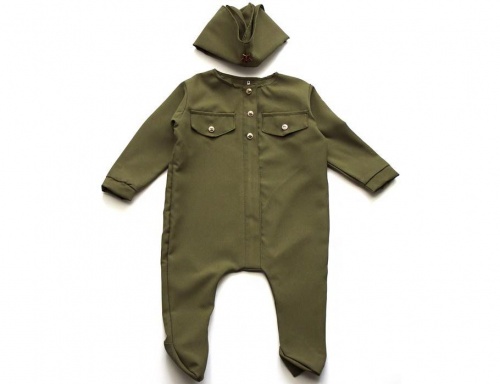 Детская военная форма "Солдат малышок", на рост 75 см, 6-9 месяцев, Бока фото 2
