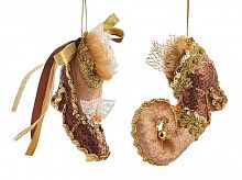 Ёлочное украшение "Волшебная туфелька" золотая с медным, подвеска, в ассортименте, Nord Trade Co.