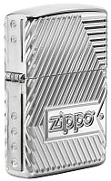 Зажигалка Zippo Armor с покрытием High Polish Chrome, латунь/сталь, серебристая, 36x12x56 мм, 29672