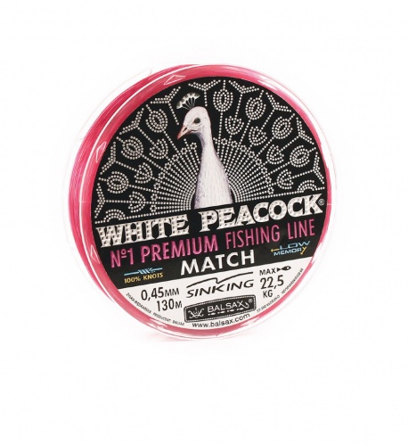 Леска Balsax White Peacock Match Box 130м 0,45 (22,5кг) фото 2