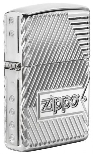 Зажигалка Zippo Armor с покрытием High Polish Chrome, латунь/сталь, серебристая, 36x12x56 мм, 29672