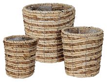 Набор декоративных кашпо КОРНЭ, 19-25 см, 3 шт., Koopman International
