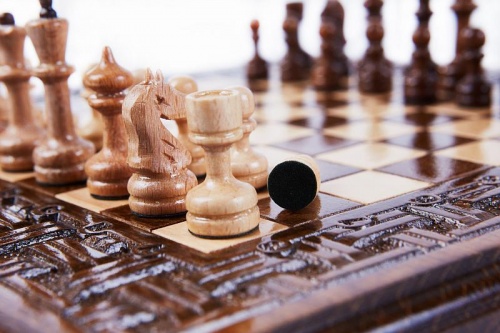 Шахматы + нарды резные "Армянский Орнамент" 30, Haleyan фото 2