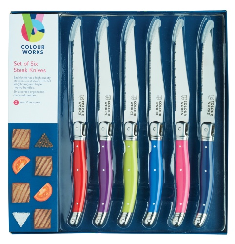 Нож для стейка, набор 6 шт, Colourworks Brights фото 2