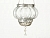 Подвесной подсвечник под чайную свечу ШАРМИЛА, стекло, алюминий, серебряный, модель: рифленый, 28 см, Boltze