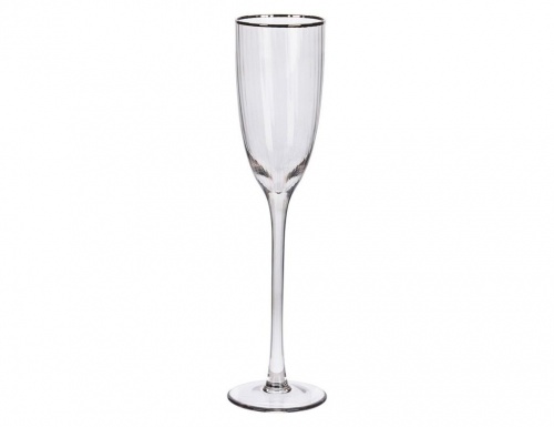 Набор бокалов для шампанского "Элеганца", стекло, прозрачный, 220 мл (6 шт.), Koopman International фото 2