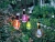 Садовый светильник Solar НЕОНОВОЕ РЕТРО на солнечной батарее, розовый, тёплый белый LED-огонь, 20 см, Kaemingk (Lumineo)