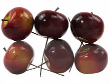 Аксессуар для декорирования "Яблочки" на проволоке, красные, 6 см (6 шт.), Hogewoning
