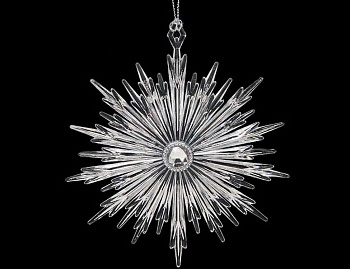 Снежинка "Звёздный свет", акрил, прозрачно-серебристая, 13 см, Forest Market