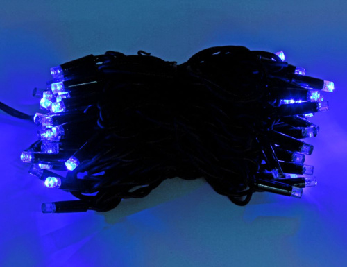 Уличная гирлянда Legoled 100 синих LED, холодное мерцание, 10 м, черный КАУЧУК, соединяемая, IP65, BEAUTY LED фото 2