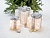 Светящиеся подарочные коробки ТРУА КАДО с серебряными бантами, тёплые белые LED-огни, 25-30 см, таймер, батарейки, Kaemingk (Lumineo)
