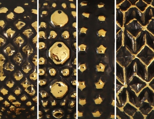 Набор стеклянных ёлочных шаров "Готфрид", чёрный с золотым, 8 см (12 шт.), Boltze фото 2