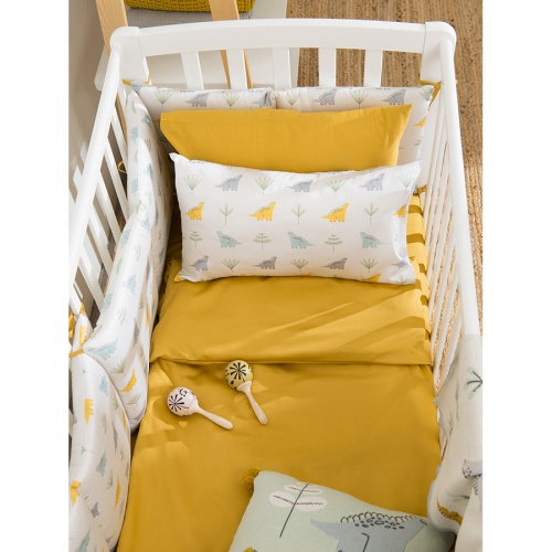 Комплект детского постельного белья из сатина горчичного цвета из коллекции essential, 110х140 см фото 7