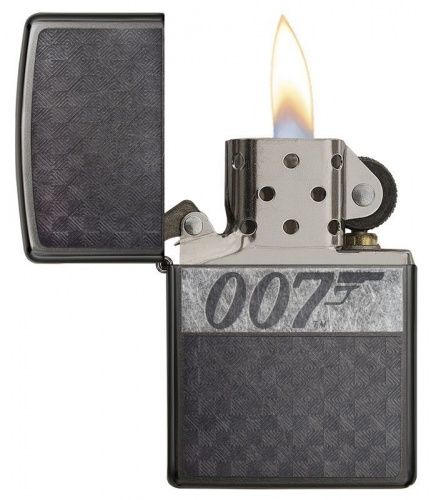 Зажигалка ZIPPO James Bond с покрытием Black Ice®, латунь/сталь, чёрная, глянцевая, 36x12x56 мм, 29564 фото 3
