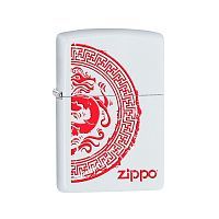 Зажигалка ZIPPO Classic с покрытием White Matte, латунь/сталь, белая, матовая, 36x12x56 мм, 28855