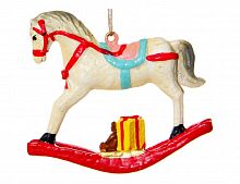Ёлочная игрушка "Лошадка-качалка", полистоун, 7 см, SHISHI