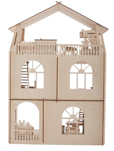 Конструктор-кукольный домик ХэппиДом &quot;Коттедж с мебелью Premium&quot; фото 3