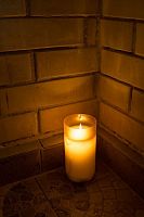 Восковая светодиодная свеча в стакане "Мэрил", имитация "живого" мерцающего пламени, колышуйся язычок, 15 см, Peha Magic