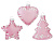 Набор коллекционных ёлочных игрушек  МИРАНО (с декором по краям), стекло, розовый, 8 см (3 шт.), Boltze