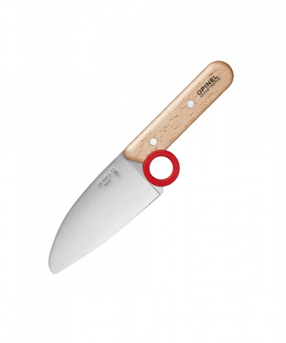 Нож шеф-повара Opinel+защита пальцев, деревянная рукоять, нержавеющая сталь, коробка фото 3