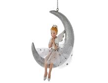 Ёлочная игрушка ФЕЯ СОНИЯ - ЛУННЫЕ КАЧЕЛИ, полистоун, текстиль, 10 см, Kurts Adler