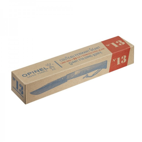 Нож Opinel №13, рукоять из бука, кожаный темляк фото 2