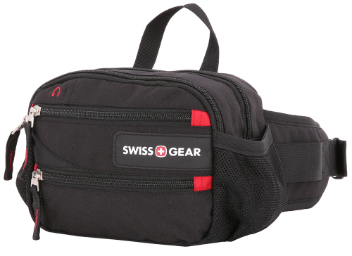 Сумка поясная Swissgear, черная, 23х10х15 см