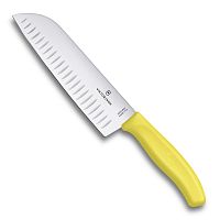 Нож Victorinox сантоку, лезвие 17 см рифленое, в картонном блистере, 6.8523.17B