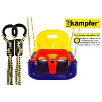 Детские пластиковые качели 3в1 Kampfer (синий/желтый/красный)