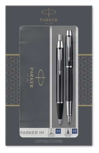 Набор подарочный Parker IM Core - Black CT, ручка перьевая+ручка шариковая
