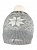 Шапка детская Norveg цвет серый с белыми снежинками (текстильный помпон) 7CWU-053 (L)