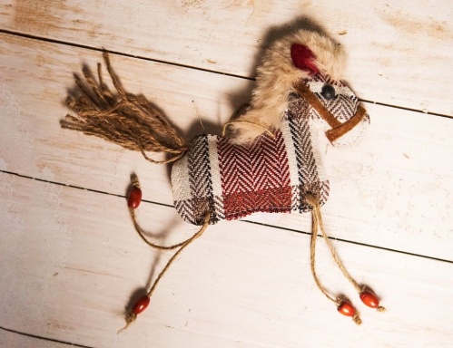 Ёлочная игрушка "Милая лошадка", текстиль, 15 см, разные модели, LANG фото 2