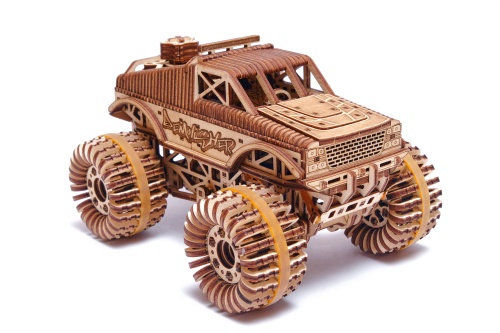 Механическая сборная модель Wood Trick Монстр-Трак фото 5