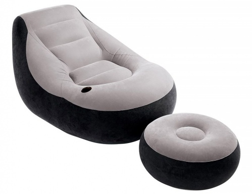 Надувное кресло Intex Ultra Lounge 99х130х76 см с пуфиком 64х28 см, Intex фото 2