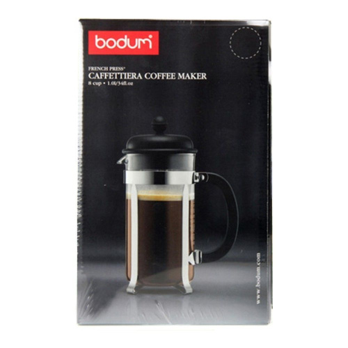 Кофейник френч-пресс Bodum Caffetiera 1 л. черный фото 6