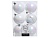 Набор однотонных пластиковых шаров глянцевых, цвет: белый перламутр, 80 мм, упаковка 6 шт., Kaemingk