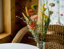 Искусственные полевые цветы "Привет от лета", декоративная ветка, полиэстер, оранжевые, 60 см, Kaemingk