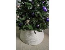 Корзина для основания елки ХЛОПКОВАЯ ЭЛЕГАНТНОСТЬ, белая, 57 см, Koopman International
