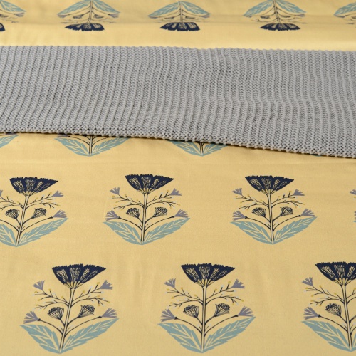 Комплект постельного белья полутораспальный из сатина с принтом "Летний цветок" из коллекции essenti фото 4