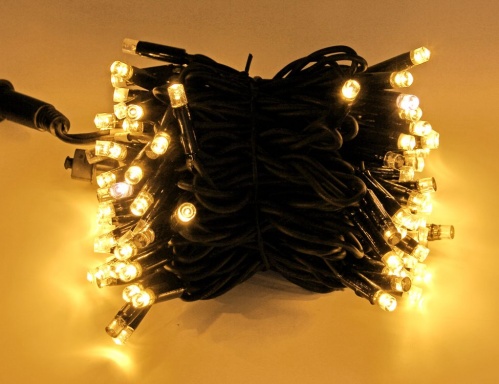 Светодиодная гирлянда "Нить" RUBI, 120 тёплых белых LED-огней, 12+1.5 м, коннектор, черный каучук, уличная, SNOWHOUSE фото 3