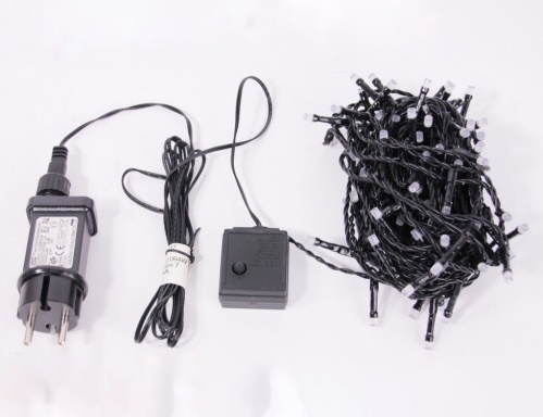 Светодиодная гирлянда "Нить объемная", LED лампы, прозрачный PVC провод, контроллер, таймер, уличная, Kaemingk фото 3