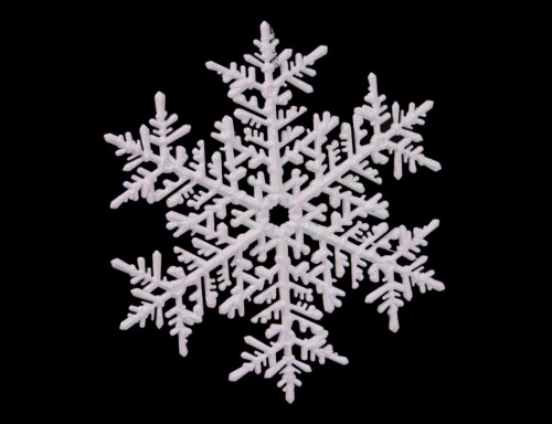 Снежинка "Новогодняя" большая с глиттером, Морозко