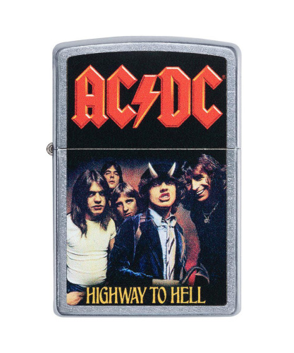 Зажигалка Zippo AC/DC®, покрытие Street Chrome™, латунь/сталь, серебристая, матовая фото 5