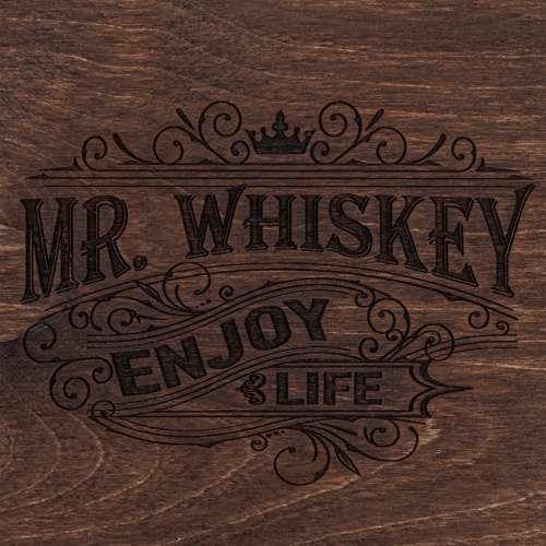 Набор из 2х бокалов для виски Квадро с накладкой "Близнецы", упаковка Mr Whiskey, фото 2